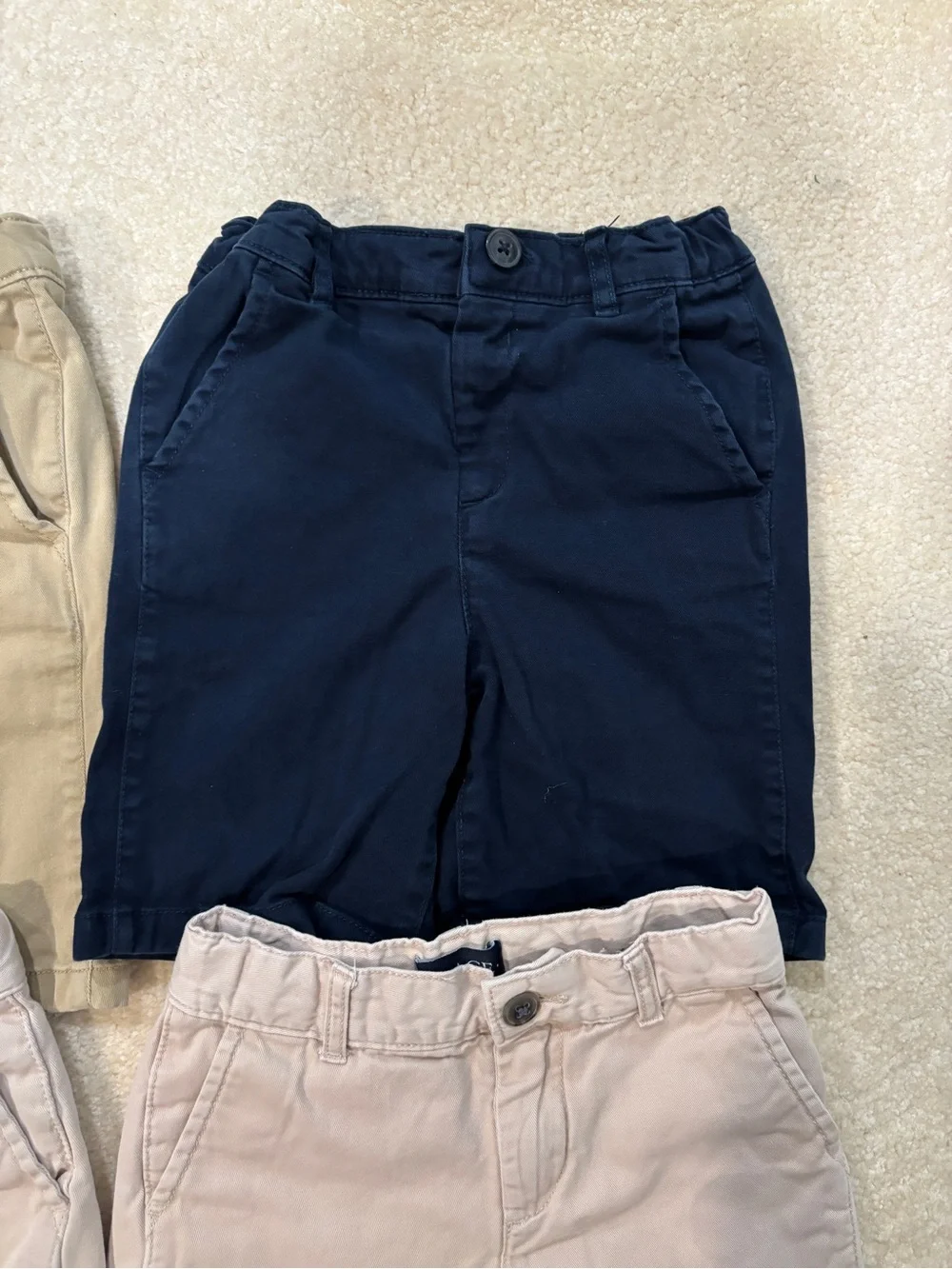 4 Pairs of Boys Chino Uniform Shorts Size 5/5T